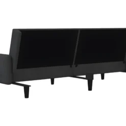 Canapé-lit à 2 Places Noir Velours -Promos Chesteris Boutique canape 21993595