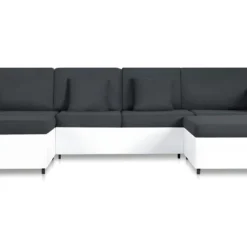 Canapé-lit Extensible à 4 Places Similicuir Blanc -Promos Chesteris Boutique canape 21994137