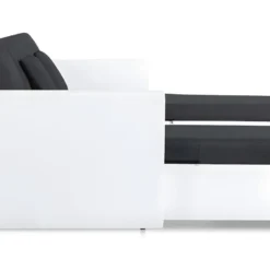 Canapé-lit Extensible à 4 Places Similicuir Blanc -Promos Chesteris Boutique canape 21994139