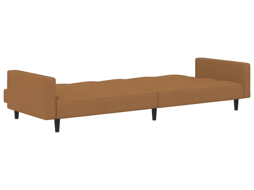 Canapé-lit à 2 Places Avec Tabouret Taupe Tissu Microfibre 7 Canapé-lit à 2 Places Avec Tabouret Taupe Tissu Microfibre – Image 7