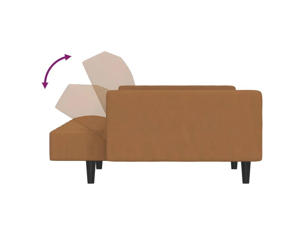 Canapé-lit à 2 Places Avec Tabouret Taupe Tissu Microfibre 9 Canapé-lit à 2 Places Avec Tabouret Taupe Tissu Microfibre – Image 9