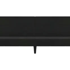 Canapé-lit à 2 Places Avec Tabouret Noir Tissu Microfibre -Promos Chesteris Boutique canape 21995353