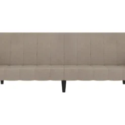 Canapé-lit à 2 Places Taupe Tissu Microfibre -Promos Chesteris Boutique canape 21995769