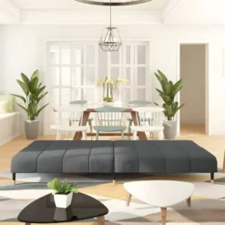 Canapé-lit à 2 Places Gris Foncé Velours 12 Canapé-lit à 2 Places Gris Foncé Velours -Promos Chesteris Boutique canape 21995927