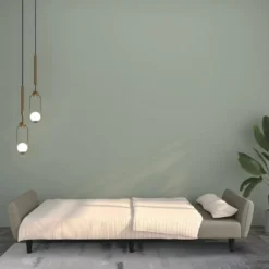 Canapé-lit à 2 Places Gris Clair Velours -Promos Chesteris Boutique canape 21997067