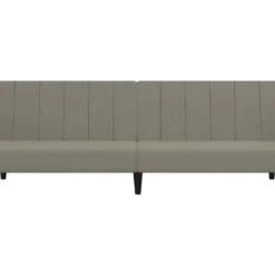 Canapé-lit à 2 Places Gris Clair Velours -Promos Chesteris Boutique canape 21997069