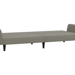 Canapé-lit à 2 Places Gris Clair Velours -Promos Chesteris Boutique canape 21997073