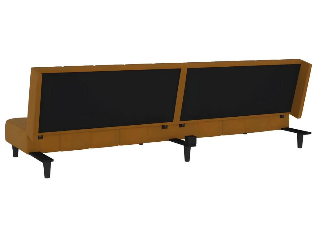 Canapé-lit à 2 Places Marron Velours 5 Canapé-lit à 2 Places Marron Velours – Image 5