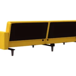 Canapé-lit à 2 Places Avec Deux Oreillers Jaune Velours 14 Canapé-lit à 2 Places Avec Deux Oreillers Jaune Velours -Promos Chesteris Boutique canape 21997271