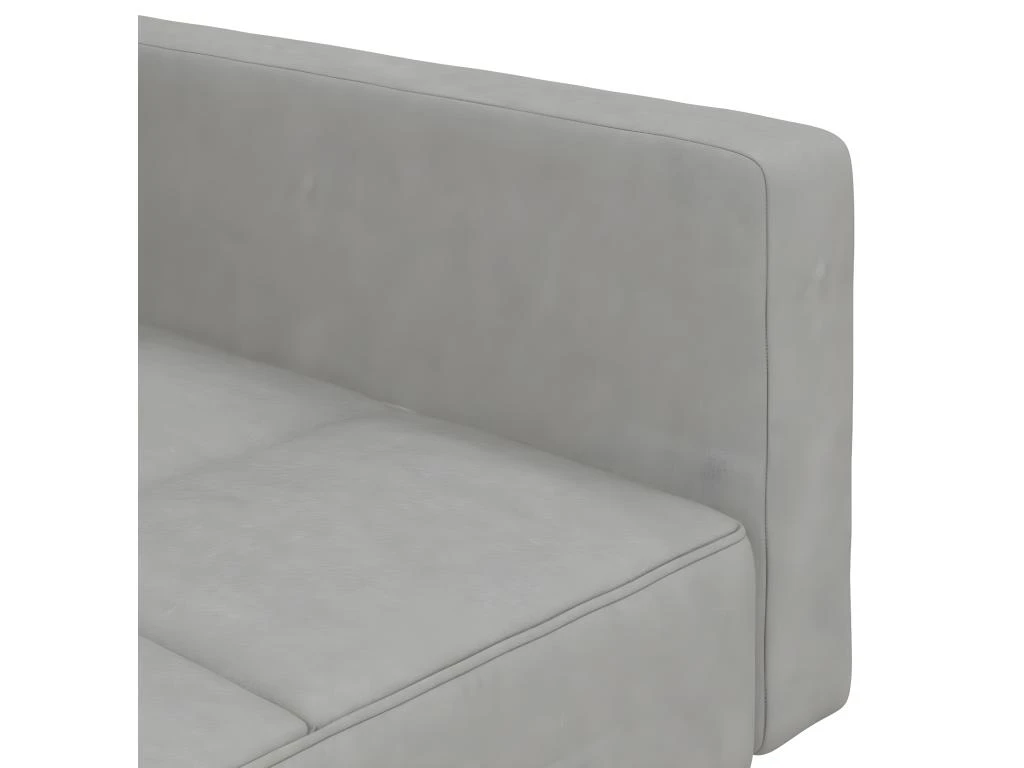 Canapé-lit à 2 Places Gris Clair Microfibre 9 Canapé-lit à 2 Places Gris Clair Microfibre – Image 9