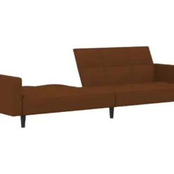 Canapé-lit à 2 Places Marron Microfibre -Promos Chesteris Boutique canape 21997391