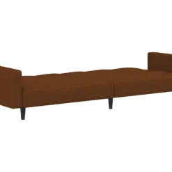 Canapé-lit à 2 Places Marron Microfibre -Promos Chesteris Boutique canape 21997393