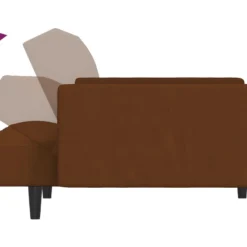 Canapé-lit à 2 Places Marron Microfibre -Promos Chesteris Boutique canape 21997395
