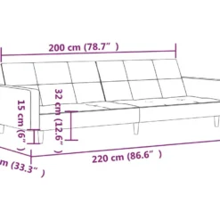 Canapé-lit à 2 Places Marron Microfibre -Promos Chesteris Boutique canape 21997401