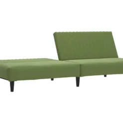 Canapé-lit à 2 Places Vert Clair Velours -Promos Chesteris Boutique canape 21997965