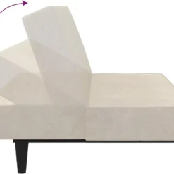 Canapé-lit à 2 Places Crème Tissu Microfibre 17 Canapé-lit à 2 Places Crème Tissu Microfibre -Promos Chesteris Boutique canape 21998867