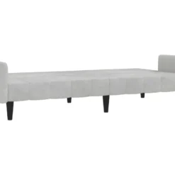 Canapé-lit à 2 Places Gris Clair Tissu Microfibre -Promos Chesteris Boutique canape 21998903