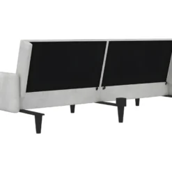 Canapé-lit à 2 Places Gris Clair Tissu Microfibre -Promos Chesteris Boutique canape 21998905