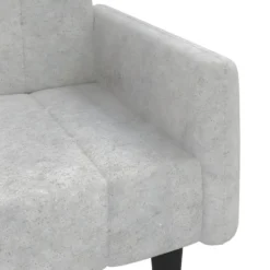 Canapé-lit à 2 Places Gris Clair Tissu Microfibre -Promos Chesteris Boutique canape 21998909