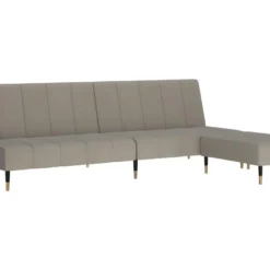 Canapé-lit 2 Places Avec Tabouret Gris Clair Velours 12 Canapé-lit 2 Places Avec Tabouret Gris Clair Velours -Promos Chesteris Boutique canape 21999227