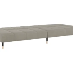 Canapé-lit 2 Places Avec Tabouret Gris Clair Velours 17 Canapé-lit 2 Places Avec Tabouret Gris Clair Velours -Promos Chesteris Boutique canape 21999237