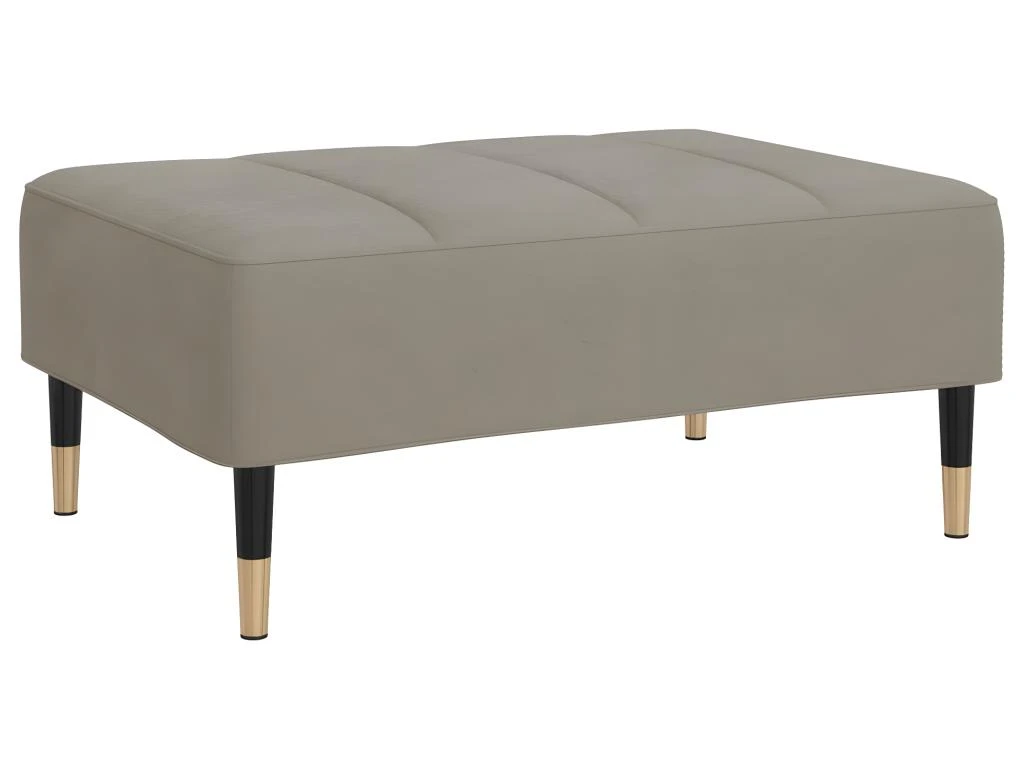 Canapé-lit 2 Places Avec Tabouret Gris Clair Velours 9 Canapé-lit 2 Places Avec Tabouret Gris Clair Velours – Image 9