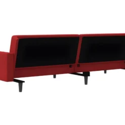 Canapé-lit à 2 Places Et Deux Oreillers Rouge Bordeaux Velours 14 Canapé-lit à 2 Places Et Deux Oreillers Rouge Bordeaux Velours -Promos Chesteris Boutique canape 21999271