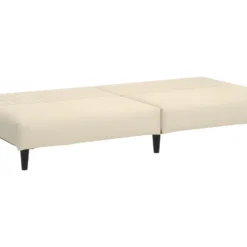 Canapé-lit à 2 Places Crème Velours -Promos Chesteris Boutique canape 21999311