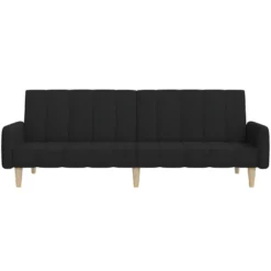 Canapé-lit à 2 Places Noir Tissu -Promos Chesteris Boutique canape 22000023