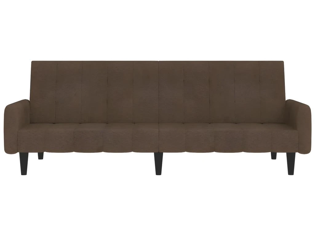 Canapé-lit à 2 Places Marron Tissu Microfibre 4 Canapé-lit à 2 Places Marron Tissu Microfibre – Image 4