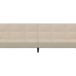 Canapé-lit à 2 Places Crème Microfibre -Promos Chesteris Boutique canape 22000643