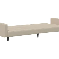 Canapé-lit à 2 Places Crème Microfibre -Promos Chesteris Boutique canape 22000647