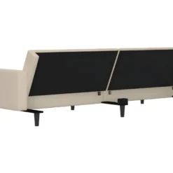 Canapé-lit à 2 Places Crème Microfibre -Promos Chesteris Boutique canape 22000649