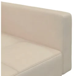 Canapé-lit à 2 Places Crème Microfibre -Promos Chesteris Boutique canape 22000653