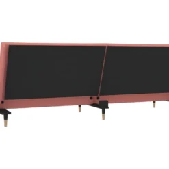 Canapé-lit à 2 Places Avec Repose-pied Rose Velours -Promos Chesteris Boutique canape 22000687