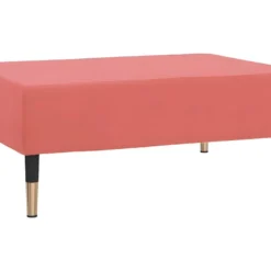 Canapé-lit à 2 Places Avec Repose-pied Rose Velours -Promos Chesteris Boutique canape 22000695