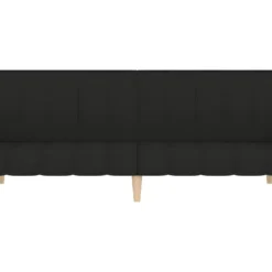 Canapé-lit à 2 Places Avec Repose-pied Noir Tissu -Promos Chesteris Boutique canape 22000705