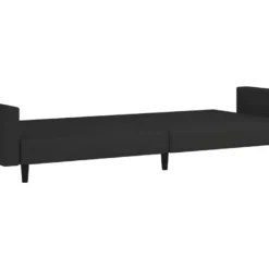 Canapé-lit à 2 Places Avec Repose-pied Noir Velours -Promos Chesteris Boutique canape 22000935