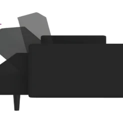 Canapé-lit à 2 Places Avec Repose-pied Noir Velours -Promos Chesteris Boutique canape 22000937