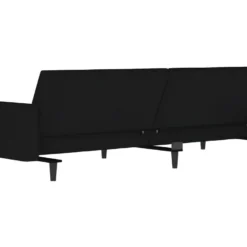Canapé-lit à 2 Places Noir Microfibre 14 Canapé-lit à 2 Places Noir Microfibre -Promos Chesteris Boutique canape 22001937