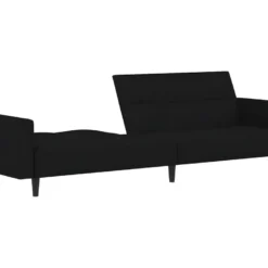 Canapé-lit à 2 Places Noir Microfibre 15 Canapé-lit à 2 Places Noir Microfibre -Promos Chesteris Boutique canape 22001939
