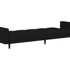 Canapé-lit à 2 Places Noir Microfibre 16 Canapé-lit à 2 Places Noir Microfibre -Promos Chesteris Boutique canape 22001941