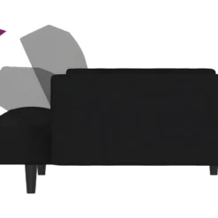 Canapé-lit à 2 Places Noir Microfibre 17 Canapé-lit à 2 Places Noir Microfibre -Promos Chesteris Boutique canape 22001943