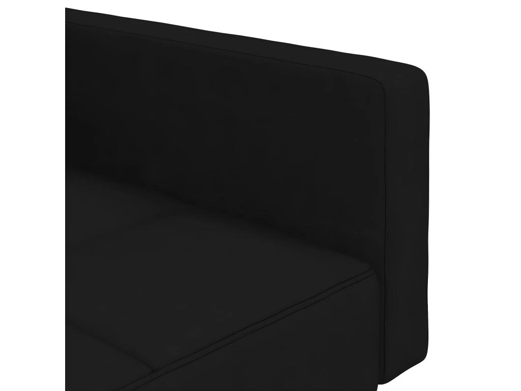 Canapé-lit à 2 Places Noir Microfibre 9 Canapé-lit à 2 Places Noir Microfibre – Image 9