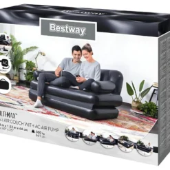 Canapé-lit Double Gonflable 5 En 1 188x152x64 Cm -Promos Chesteris Boutique canape 22001987