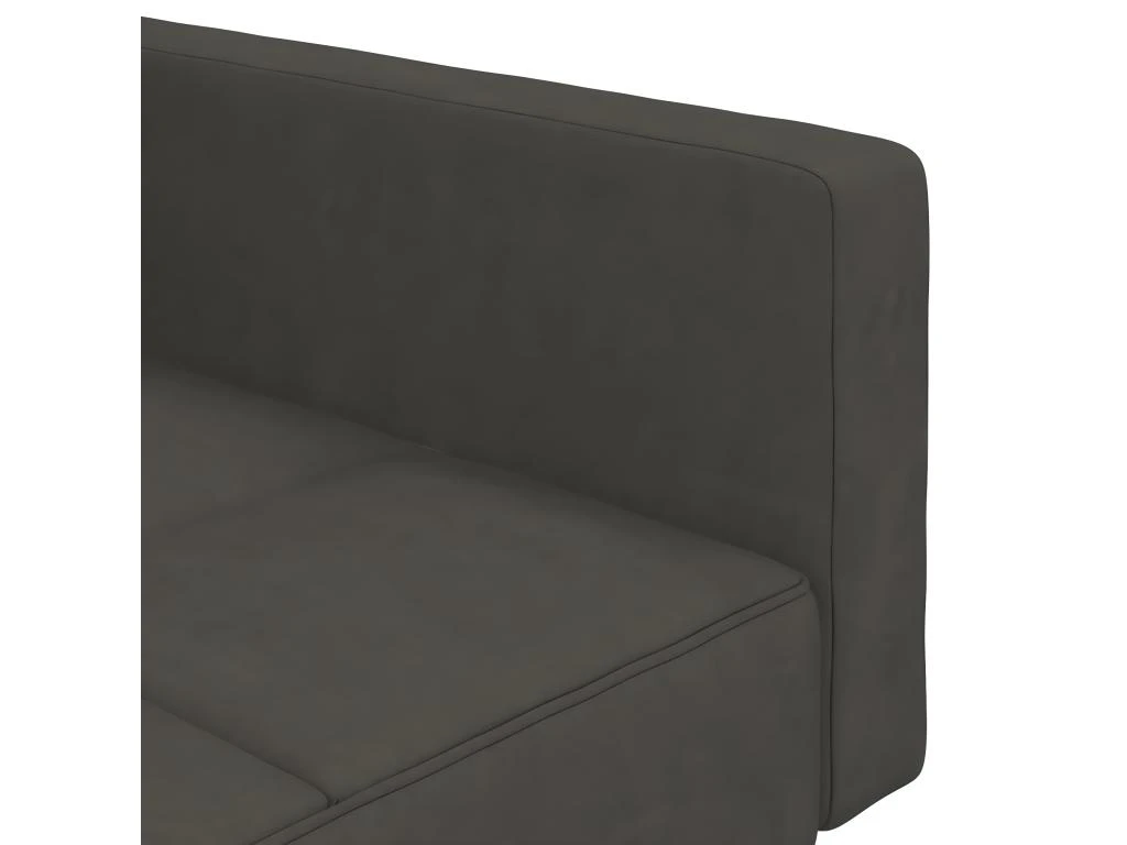 Canapé-lit à 2 Places Gris Foncé Microfibre 9 Canapé-lit à 2 Places Gris Foncé Microfibre – Image 9