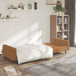 Canapé-lit à 2 Places Taupe Microfibre -Promos Chesteris Boutique canape 22002669