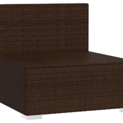 Canapé 4 Places Avec Coussins Marron Résine Tressée -Promos Chesteris Boutique canape 22003351