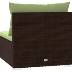 Canapé 4 Places Avec Coussins Marron Résine Tressée -Promos Chesteris Boutique canape 22003355