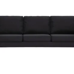 Canapé à 3 Places Tissu Noir -Promos Chesteris Boutique canape 22003949